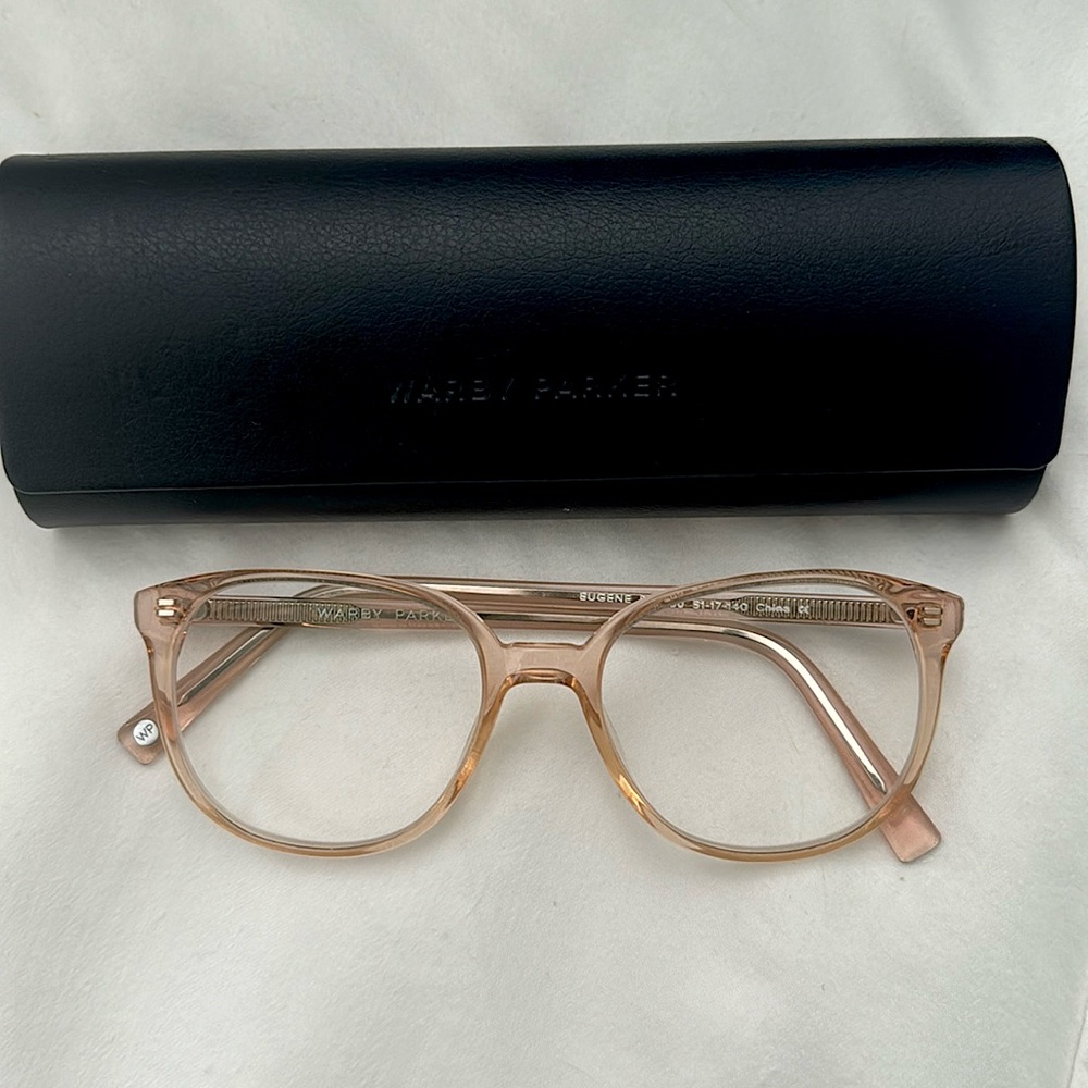 Warby Parker - Rose / Blush Eugene (Esme) Glasses Frames - Never worn